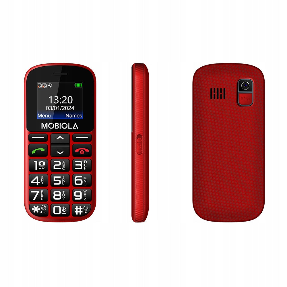 PHONE GSM MOBIOLA MB200 2G PHONE FOR SENIOR RED Manufacturer code 035980