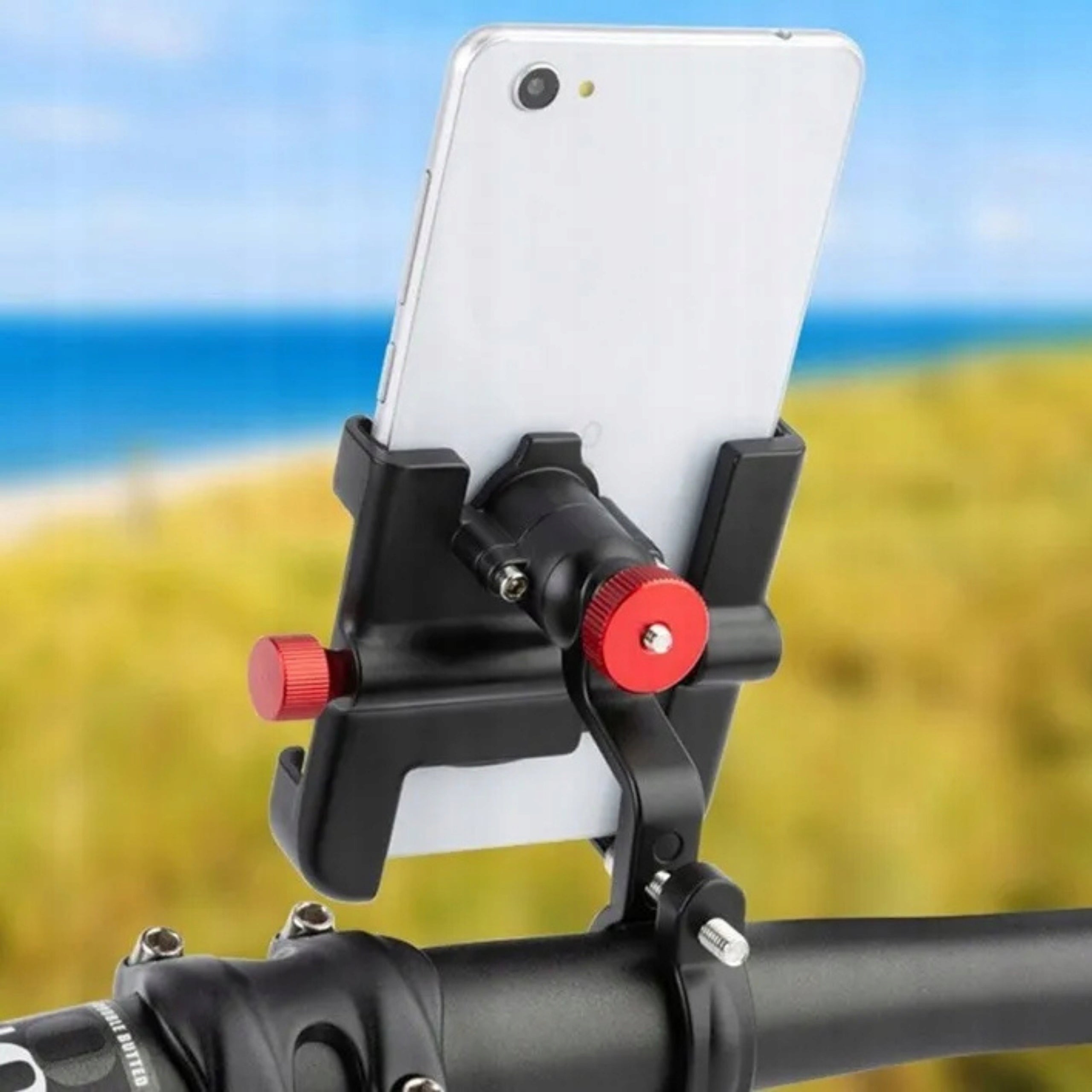 PHONE HOLDER FOR BICYCLE HANDLEBAR ADJUSTABLE 360° ALUMINIUM HANDLE Packaging status original