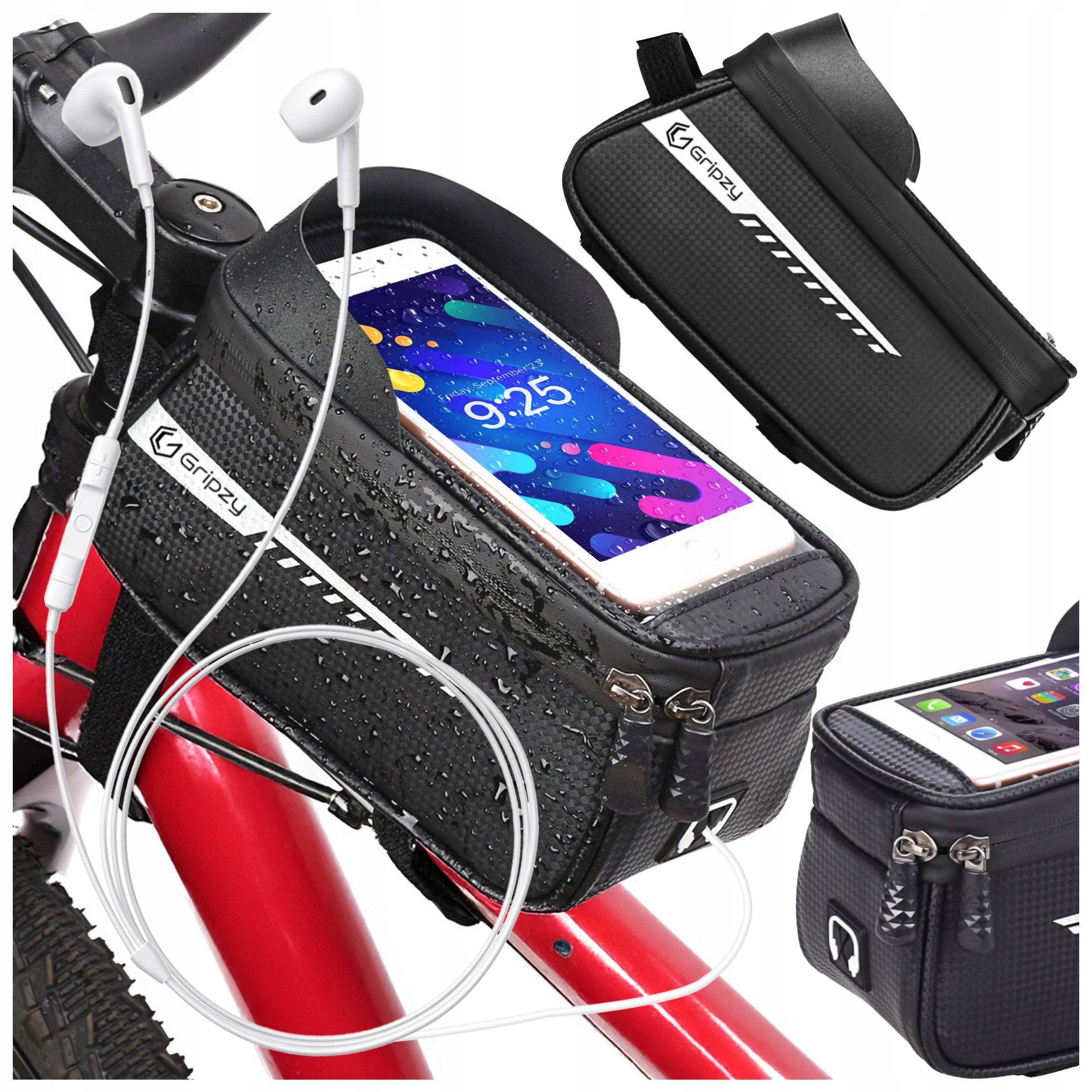 PHONE HOLDER FRAME POUCH WATERPROOF TOUCH SCREEN BAG Model Gripzy01