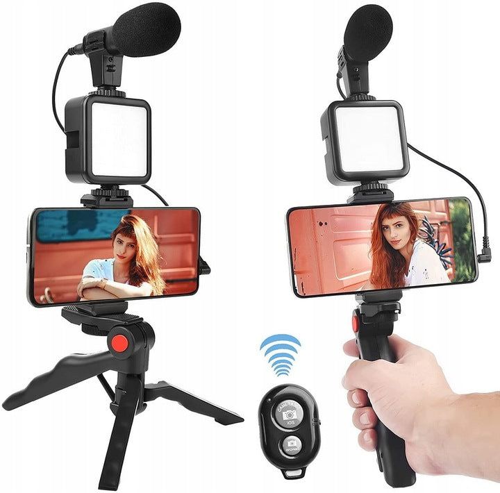 PHONE TRIPOD STABILIZER FOR RECORDING LED SET YouTube TikTok Manufacturer code 06345