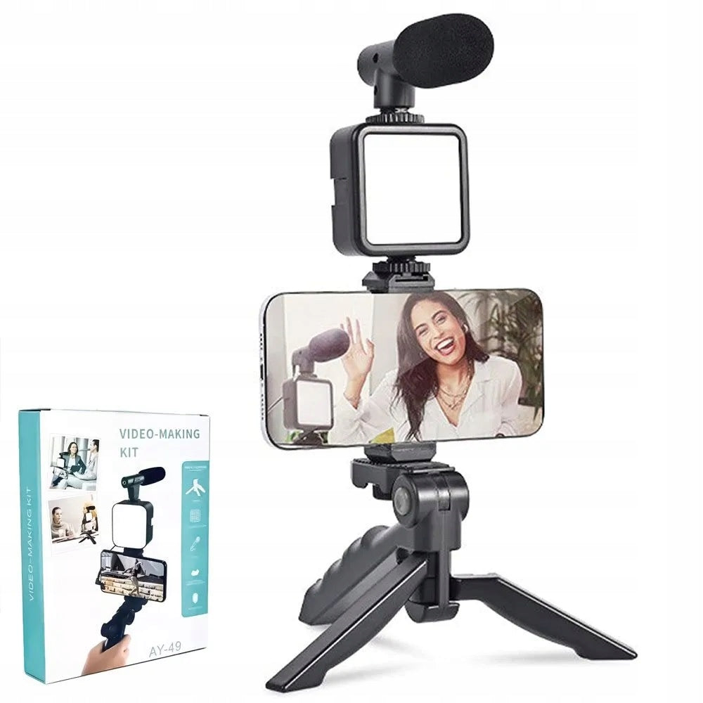 PHONE TRIPOD STABILIZER FOR RECORDING LED SET YouTube TikTok