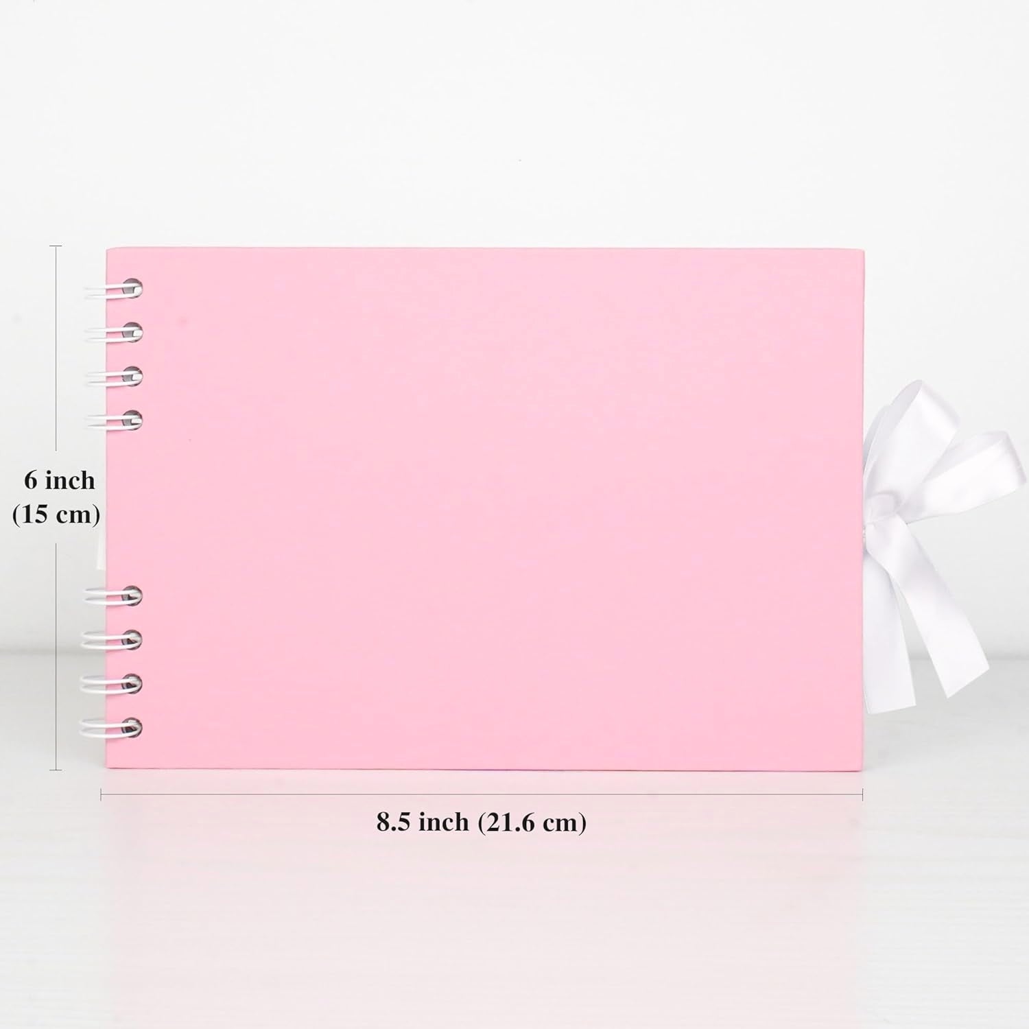 PHOTO ALBUM 15 X 21,6 CM PINK 40 PAGES SPIRAL BACK Model Album fotograficzny 21,5 x 15 cm