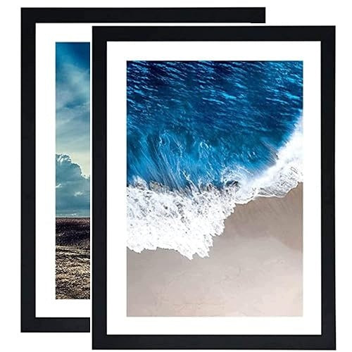 PHOTO FRAMES A4 WOODEN BLACK FOR HOME OFFICE GIFT 2 PCS WEDding Brand no brand