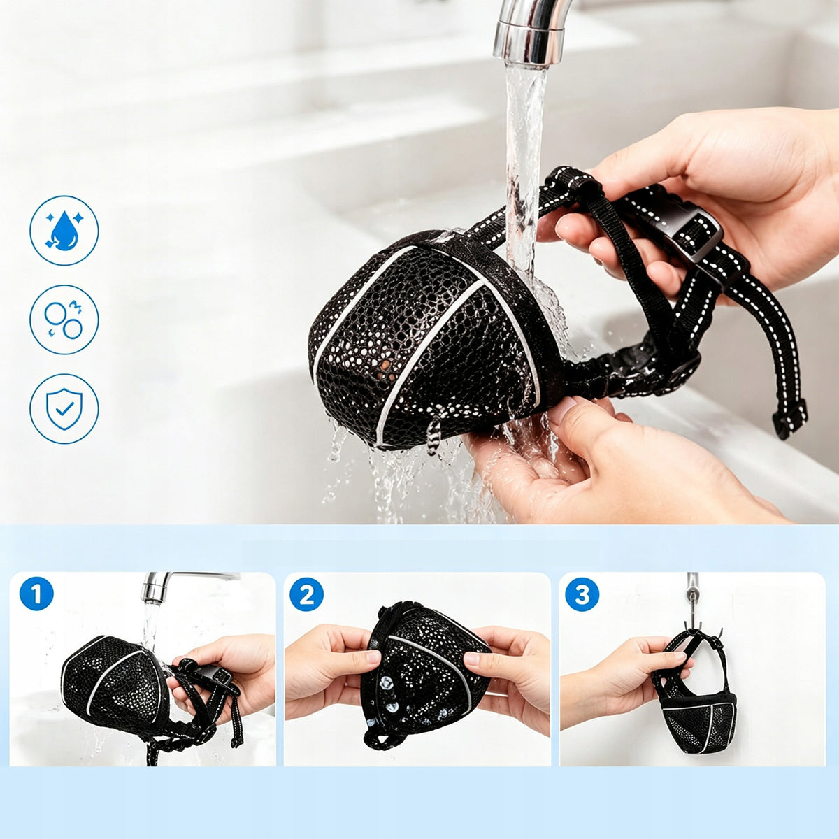 PHYSIOLOGICAL ADJUSTABLE MUZZLE FOR DOG LIGHTWEIGHT PLASTIC MATERIAL S Brand no brand