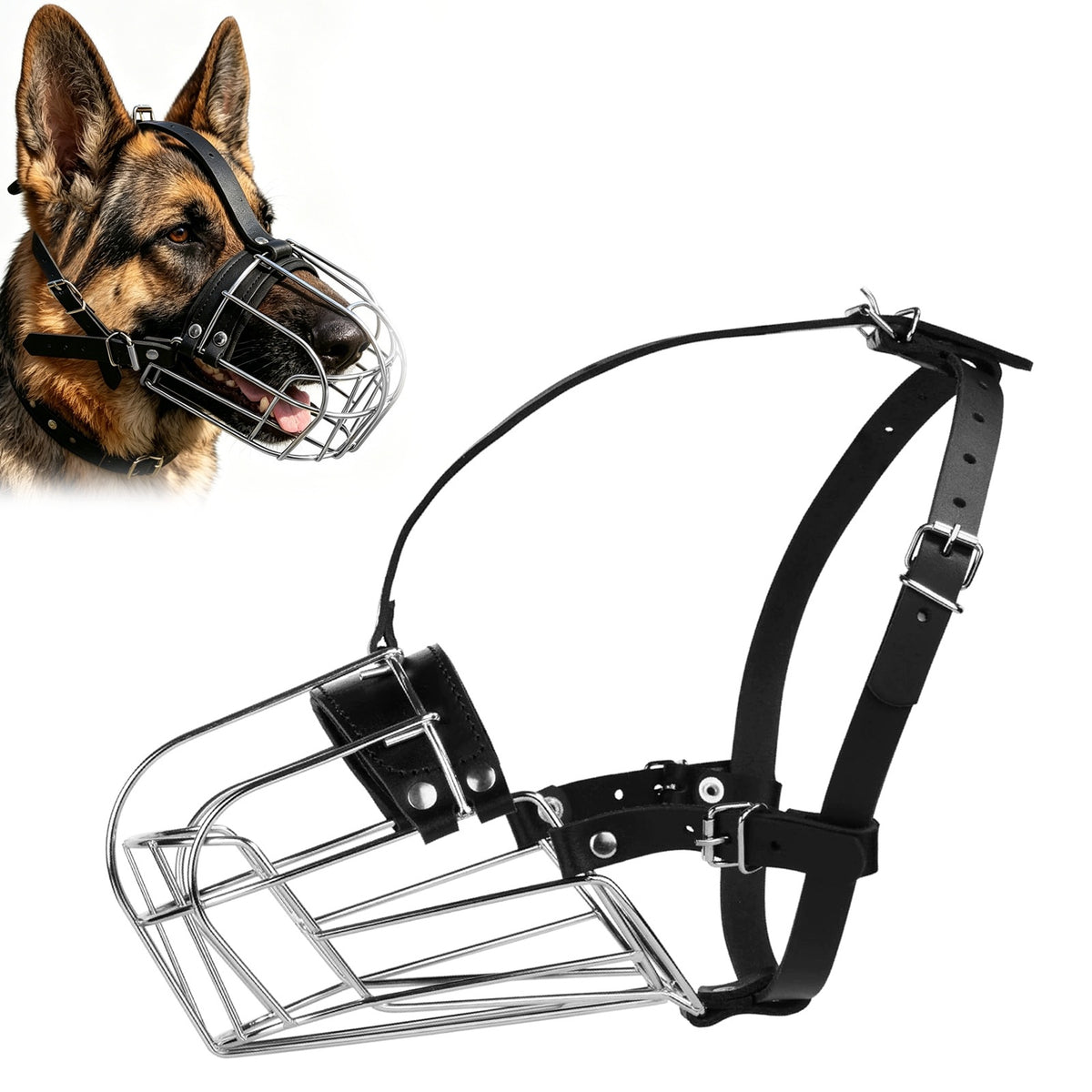 PHYSIOLOGICAL MUZZLE ADJUSTABLE COMFORTABLE PLASTIC LARGE BLACK FOR DOG