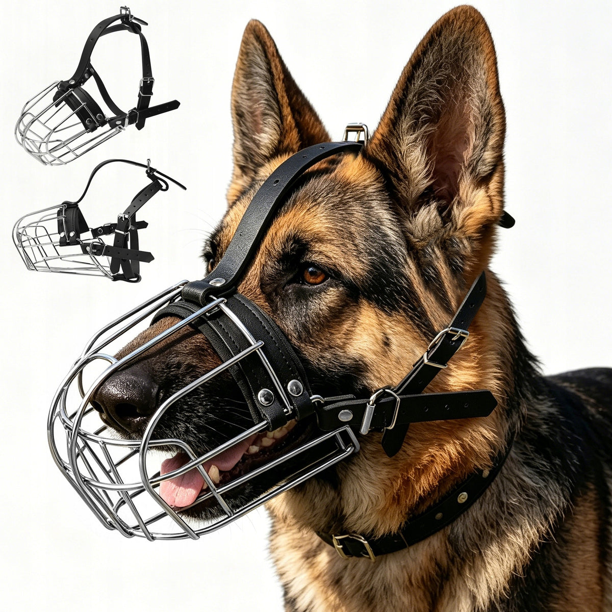 PHYSIOLOGICAL MUZZLE FOR DOG METAL PREVENTS EATING GARBAGE L