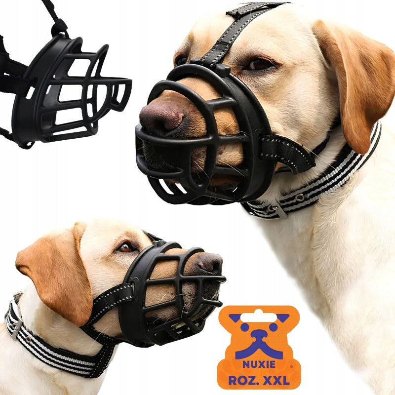 PHYSIOLOGICAL MUZZLE FOR DOG RUBBER SILICONE ADJUSTABLE SIZE XXL