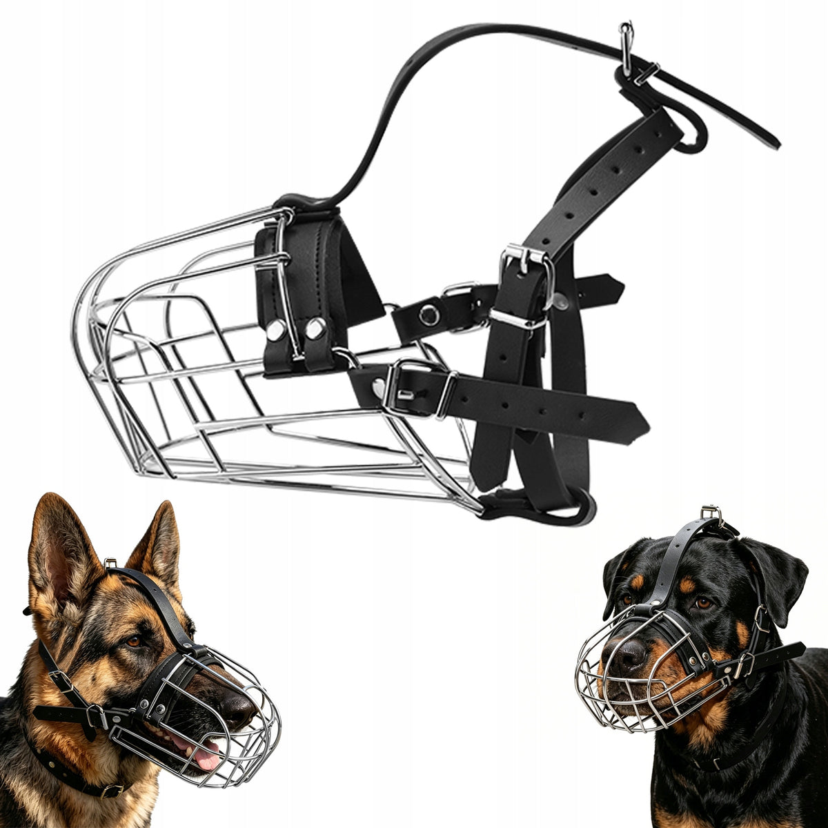 PHYSIOLOGICAL MUZZLE L FOR DOG METAL PREVENTS EATING GARBAGE