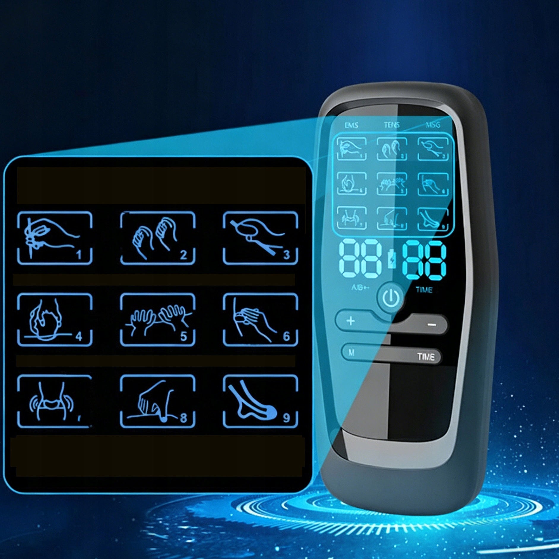 PHYSIOTHERAPEUTIC DEVICEFOR – BODY IMPULSE MUSCLE STIMULATOR, 8 PCS Medical device no