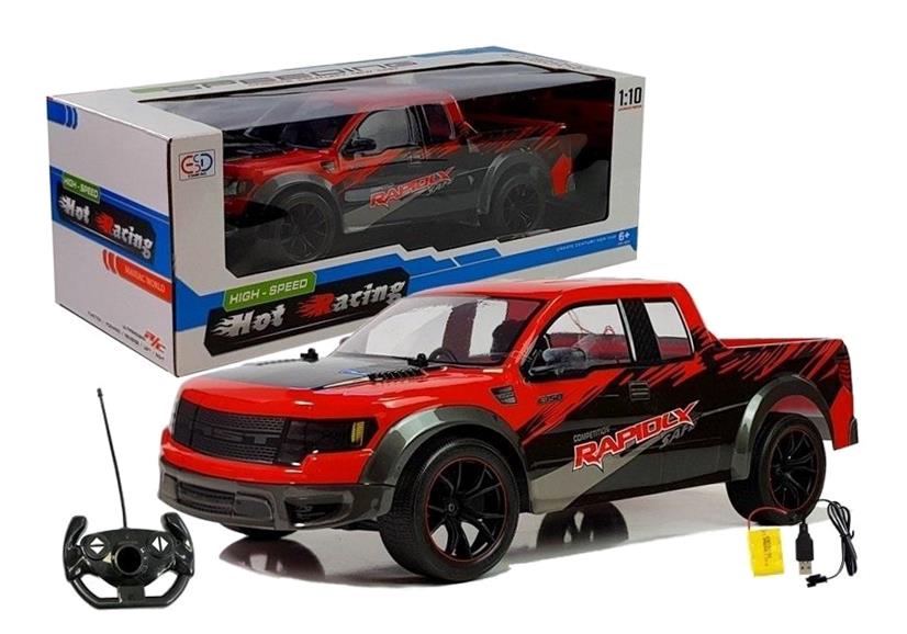 Nuotoliniu būdu valdomas automobilis Lean Toys Pick Up 1:10 Red R/C