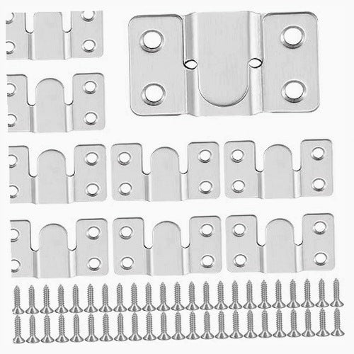 PICTURE HANGERS STAINLESS STEEL HEAVY DUTY 12 PCS STEEL