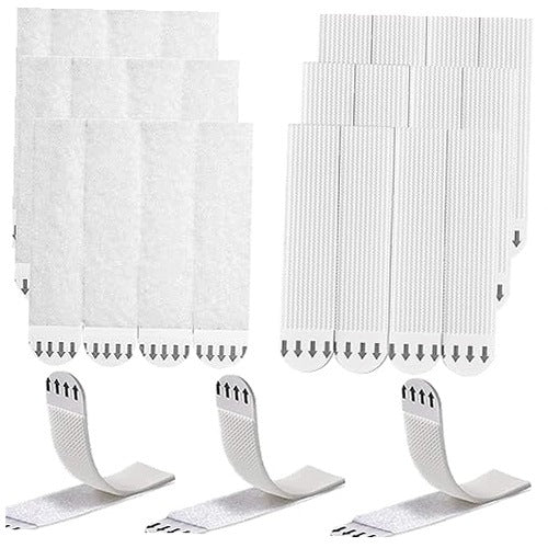 PICTURE HANGING STRIPS 24 PCS NAILLESS WATERPROOF WHITE
