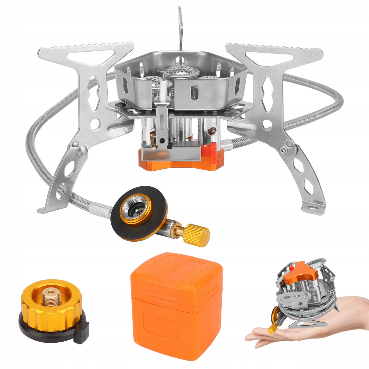 PIEZO BURNER TOURIST GAS COOKER FOLDING STRONG 6800W