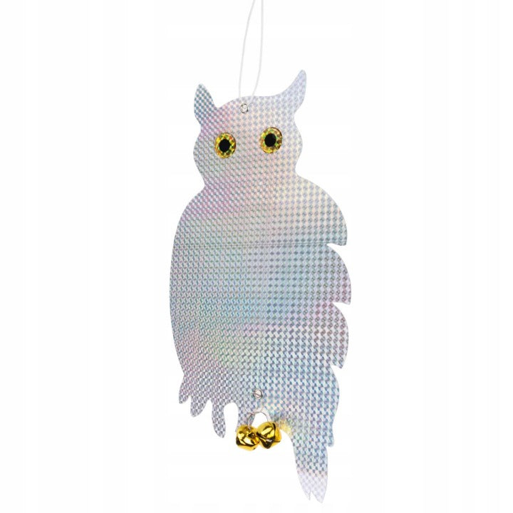 PIGEON REPELLENT BIRD STARLINGS REFLECTIVE OWL sitting HOLOGRAM BELLS Packaging status original