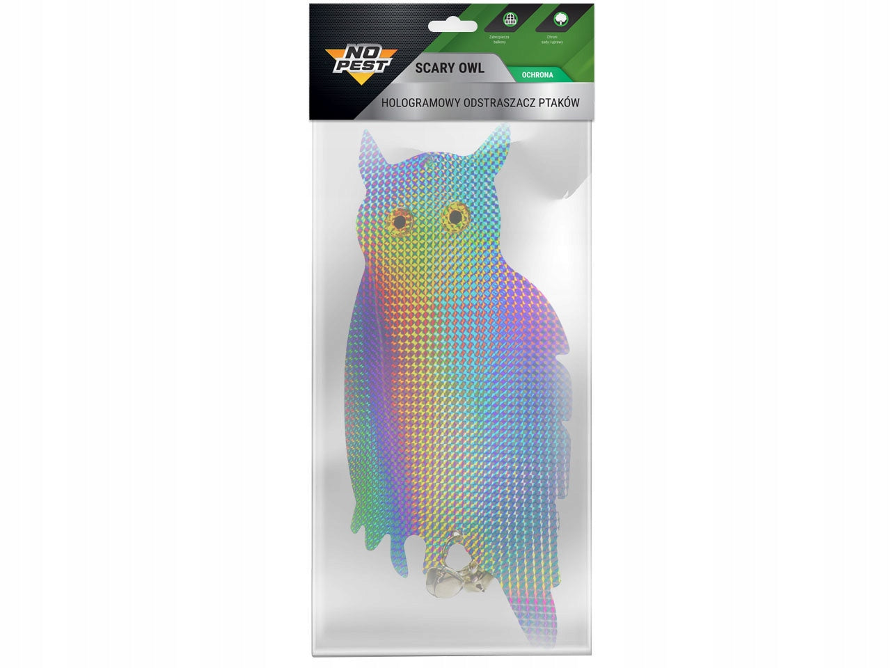 PIGEON REPELLENT BIRD STARLINGS REFLECTIVE STANDING OWL NO PEST HOLOGRAM Manufacturer code ODSTRASZACZ GOŁĘBI NA GOŁĘBIE HOLOGRAM SOWY