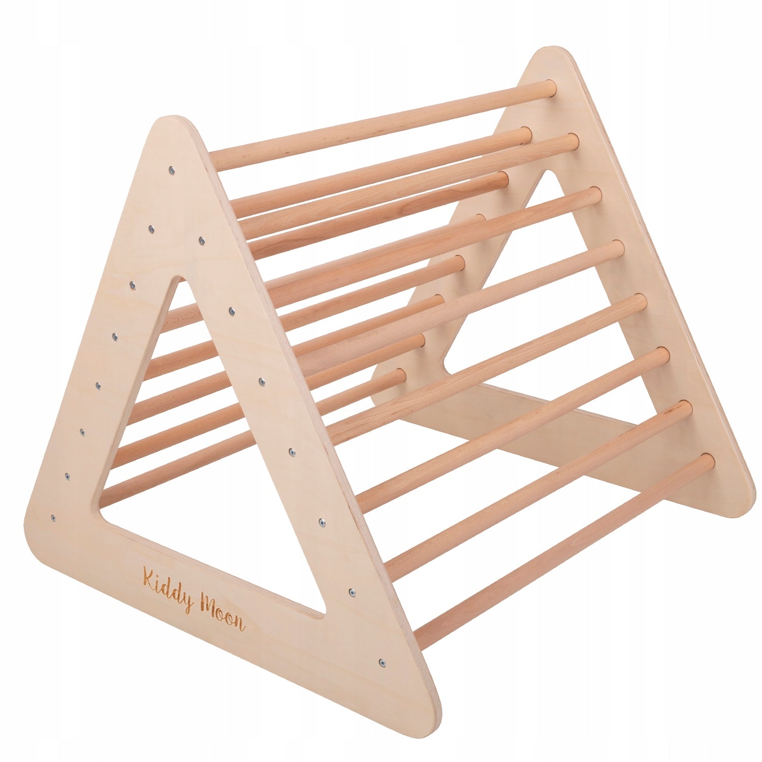 KiddyMoon Kletterdreieck aus Holz für Kinder Montessori, natur 