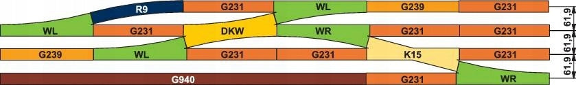 Bahnübergang Piko, 239,07 mm, 1 Stk 