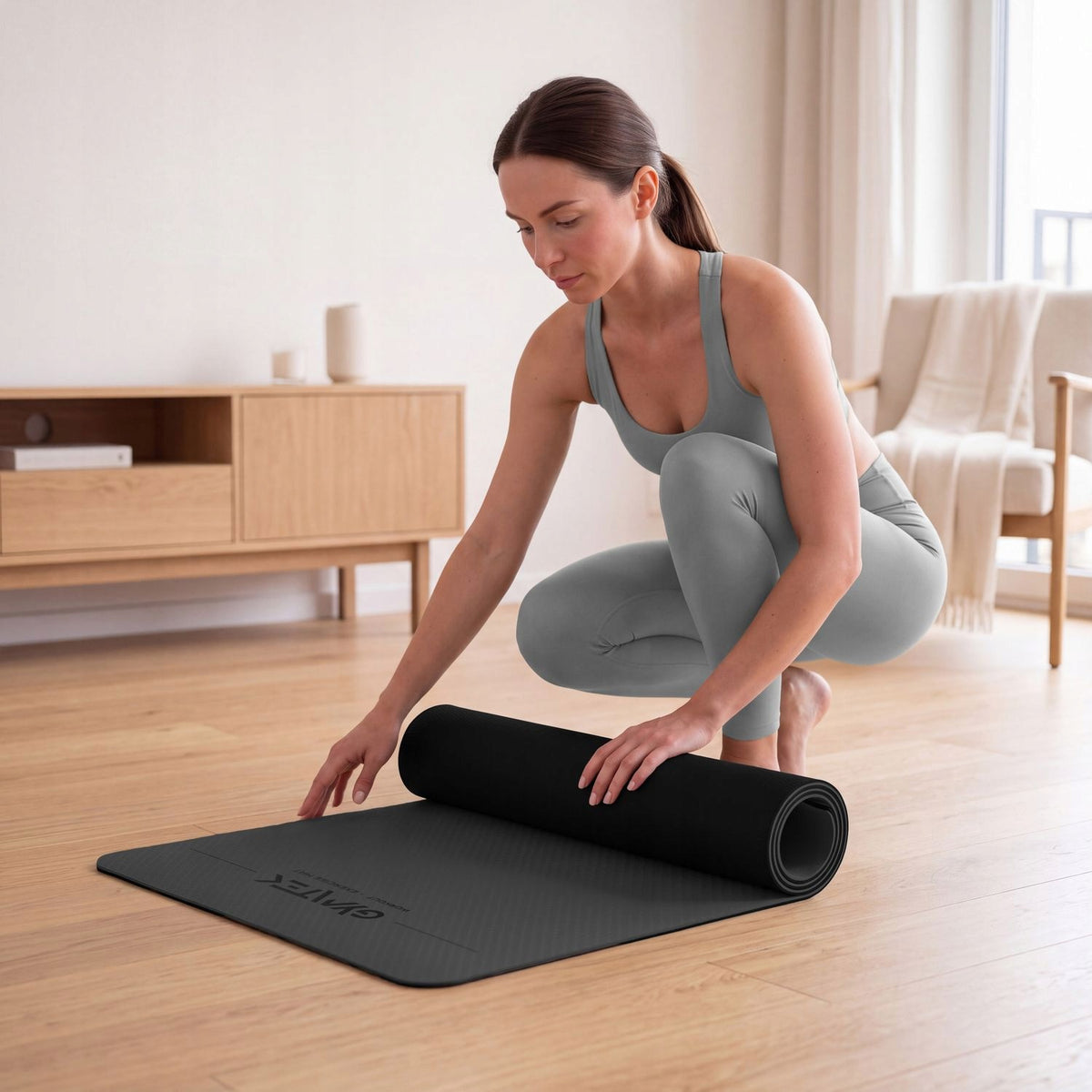 PILATES EXERCISE MAT GYMNASTIC MAT 0,5CM GYMTEK Length 181 cm