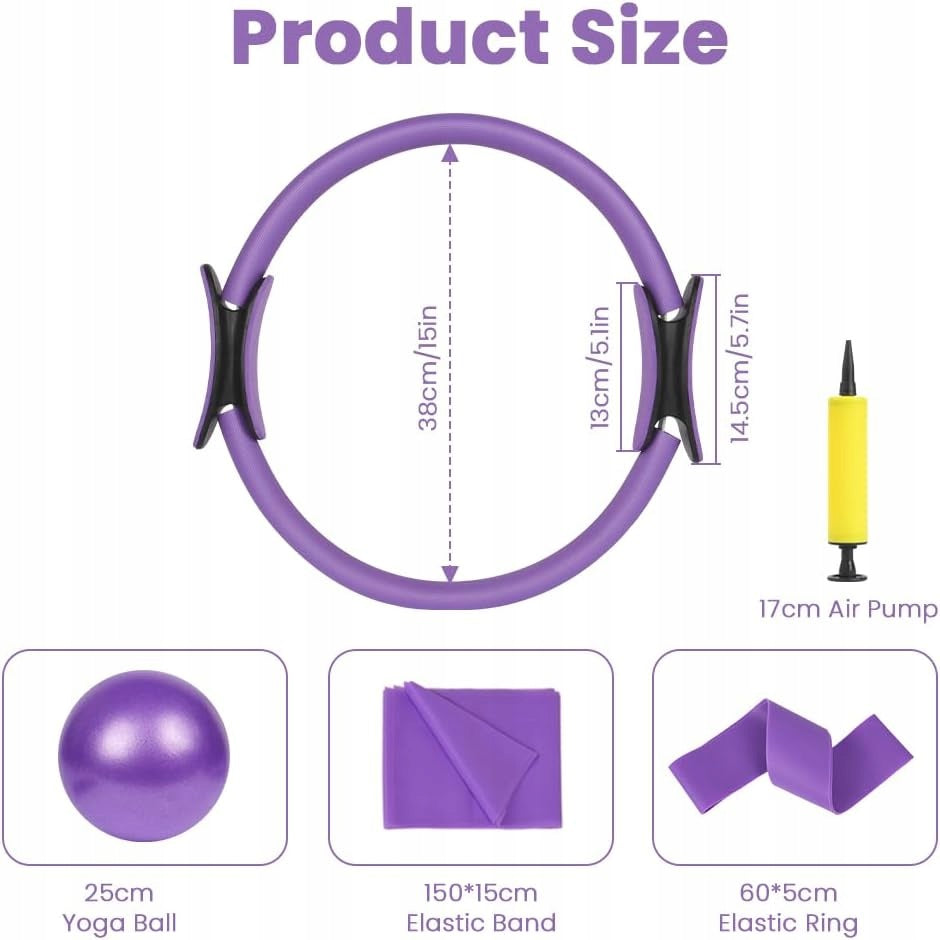 PILATES SET 4IN1 RING CIRCLE BALL RESISTANCE TAPE Brand no brand