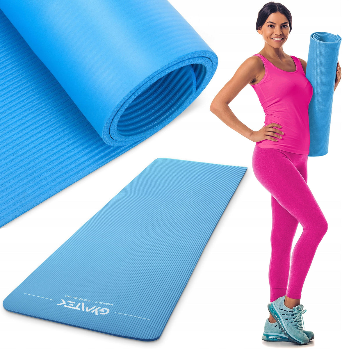 PILATES YOGA EXERCISE MAT GYMNASTIC MAT THICK 1CM GYMTEK