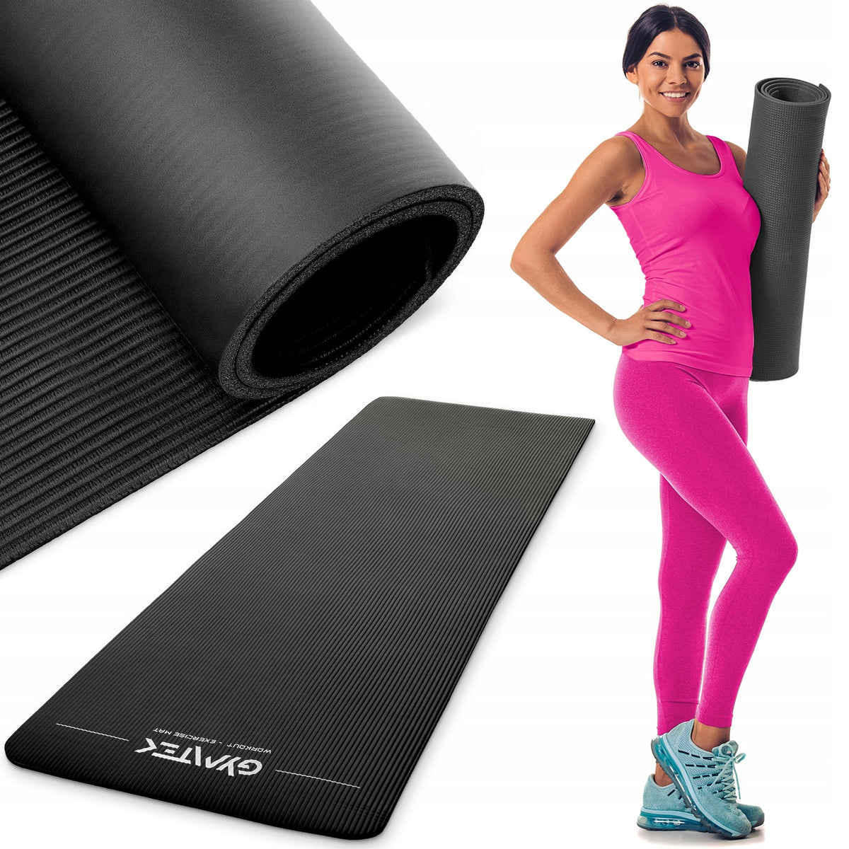 PILATES YOGA EXERCISE MAT GYMNASTIC MAT THICK 1CM GYMTEK