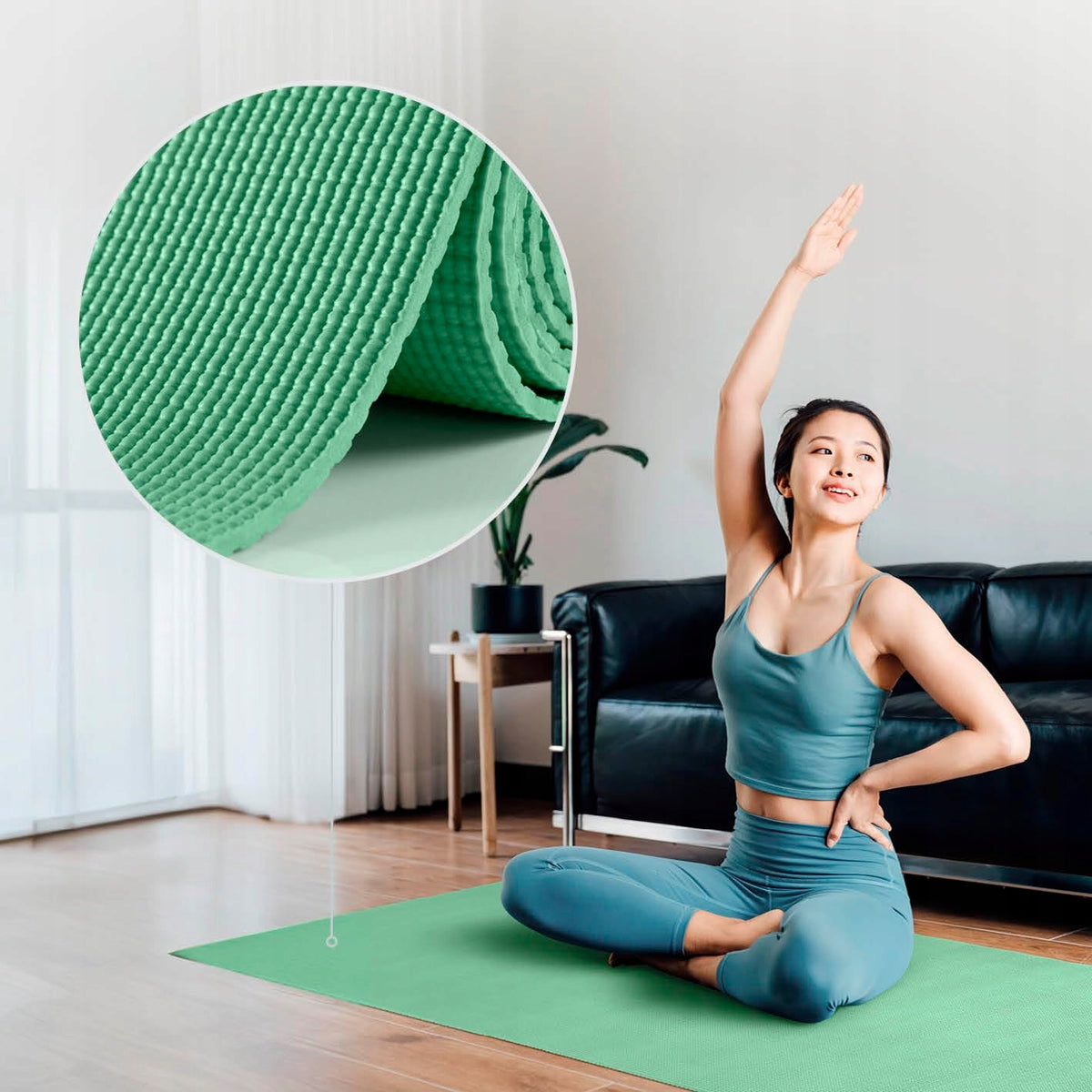 PILATES YOGA EXERCISE MAT GYMNASTIC NON-SLIP 183 x 61 x 0,4 CM Color other