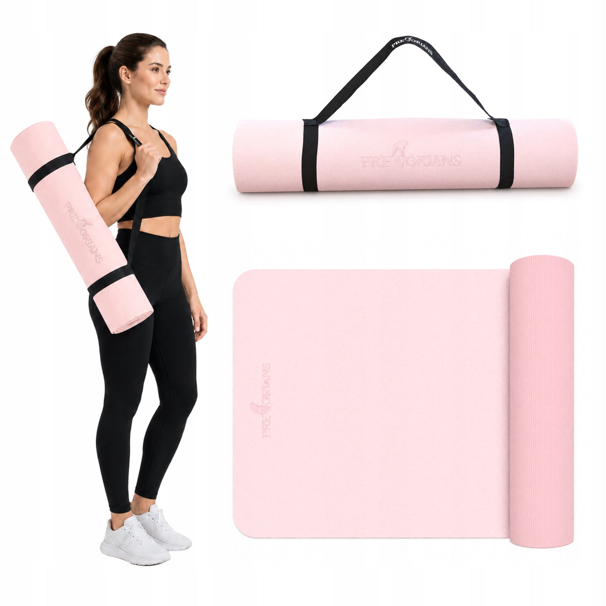 PILATES YOGA EXERCISE MAT TPE NON-SLIP GYMNASTIC FITNESS 183CM