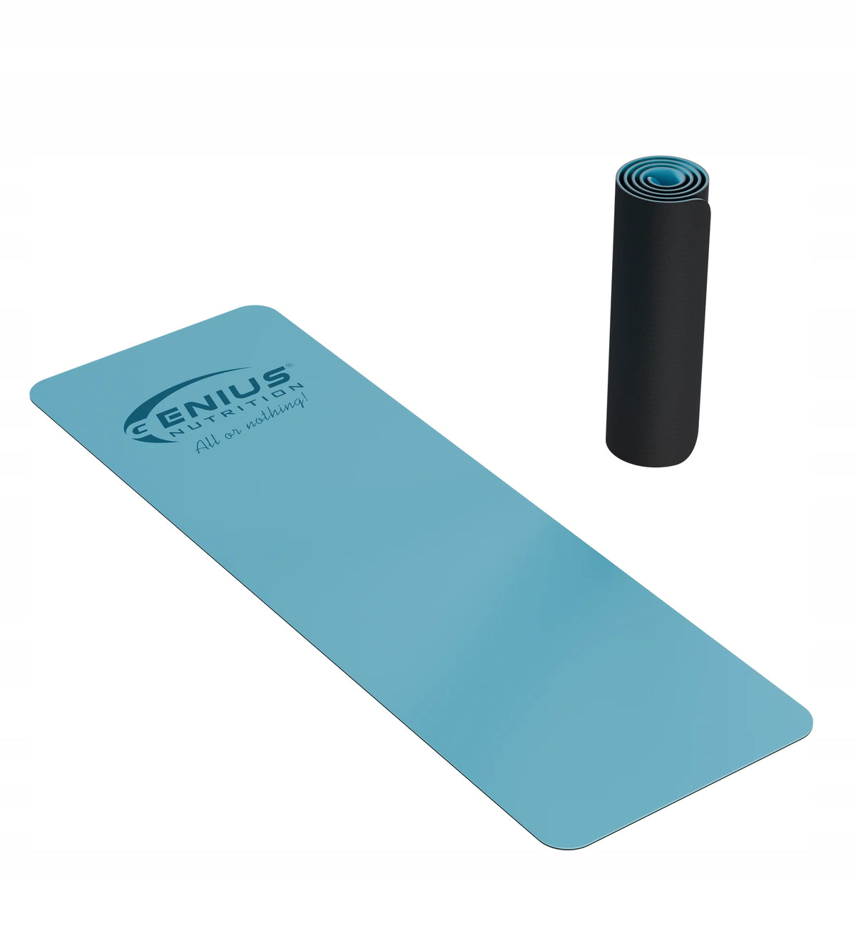PILATES YOGA MAT FITNESS EXERCISES BLUE GENIUS NUTRITION PU RUBBER