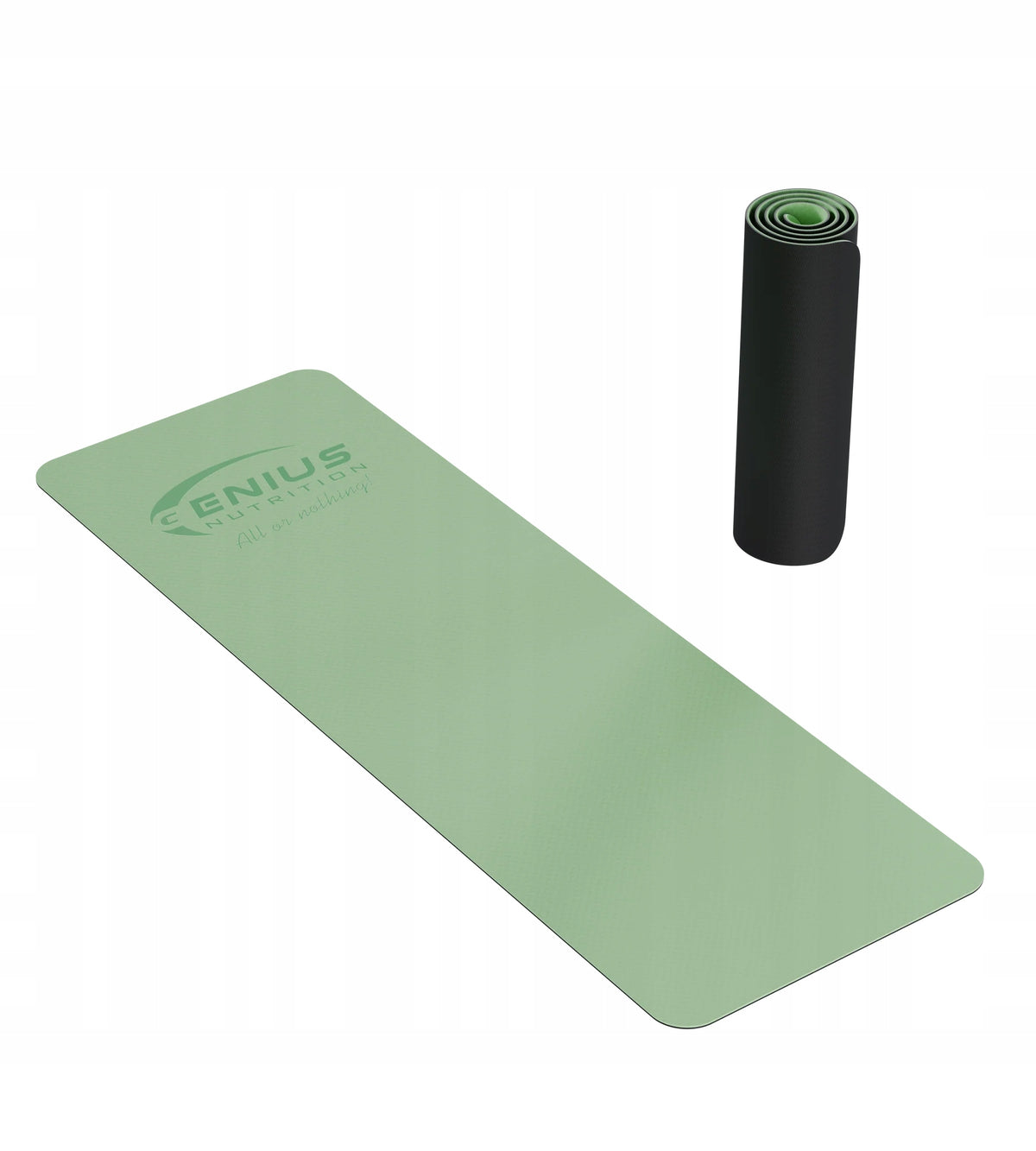 PILATES YOGA MAT FITNESS EXERCISES GREEN GENIUS NUTRITION TPE