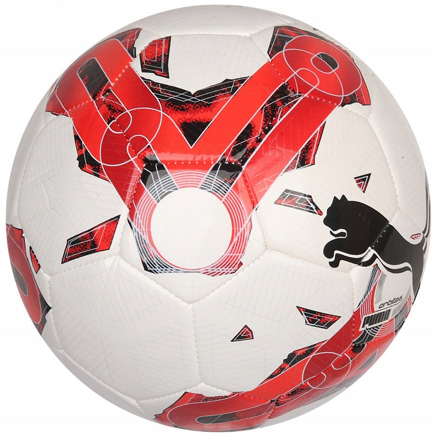 Fußball Puma Orbita 6 MS, weiß/rot 