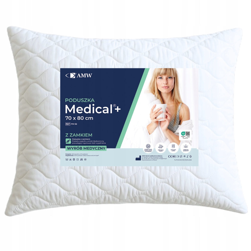 PILLOW 70x80 cm ANTI-ALLERGIC FOR SLEEPING HEALTHY MEDICAL COMFORTABLE medical EAN (GTIN) 5907666064276