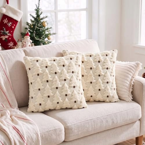 PILLOWCASES CHRISTMAS TREE BEIGE BROWN 45X45 CM SET OF 2 Manufacturer code SWC5908807173239