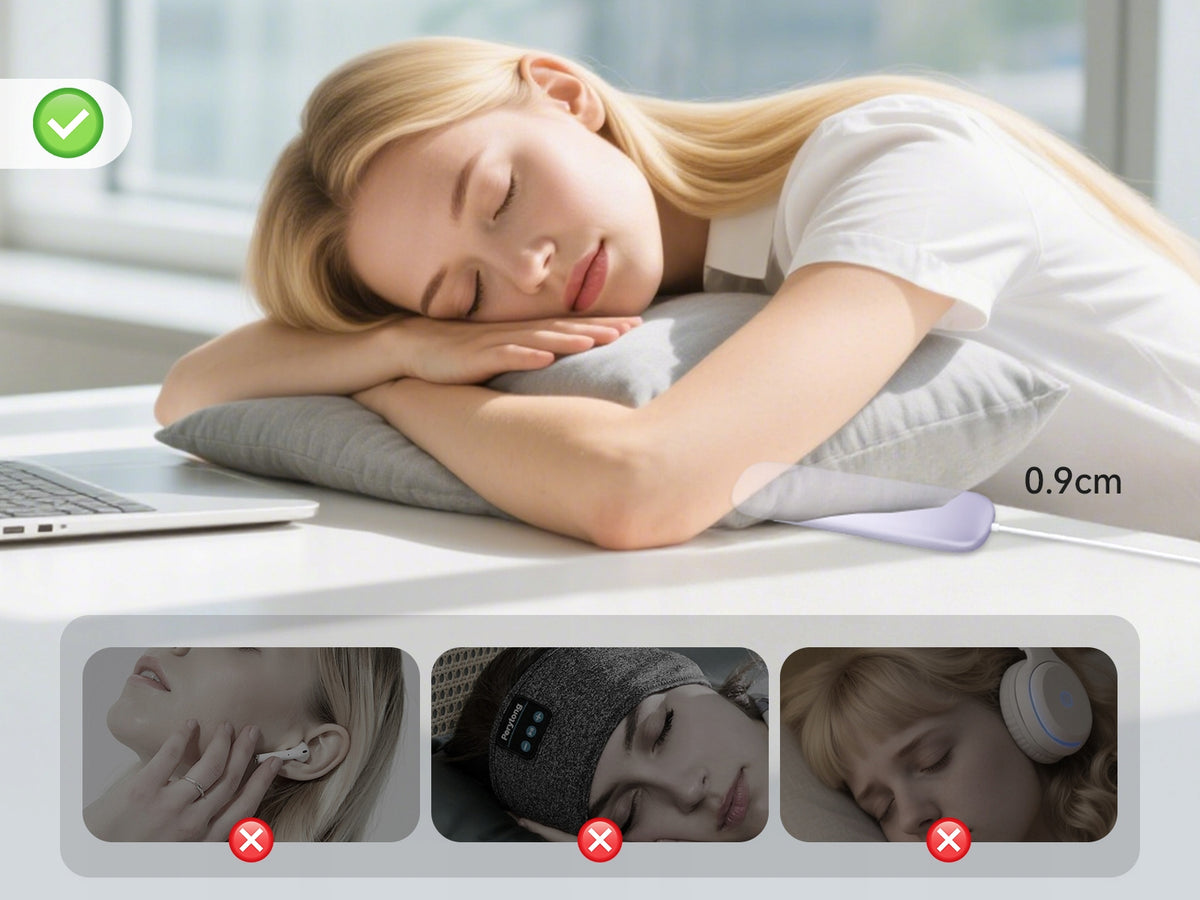 PILSAMAS Bone Speaker for Pillow BT 5.4 Purple Gradient Remote Control Noise Brand PILSAMAS