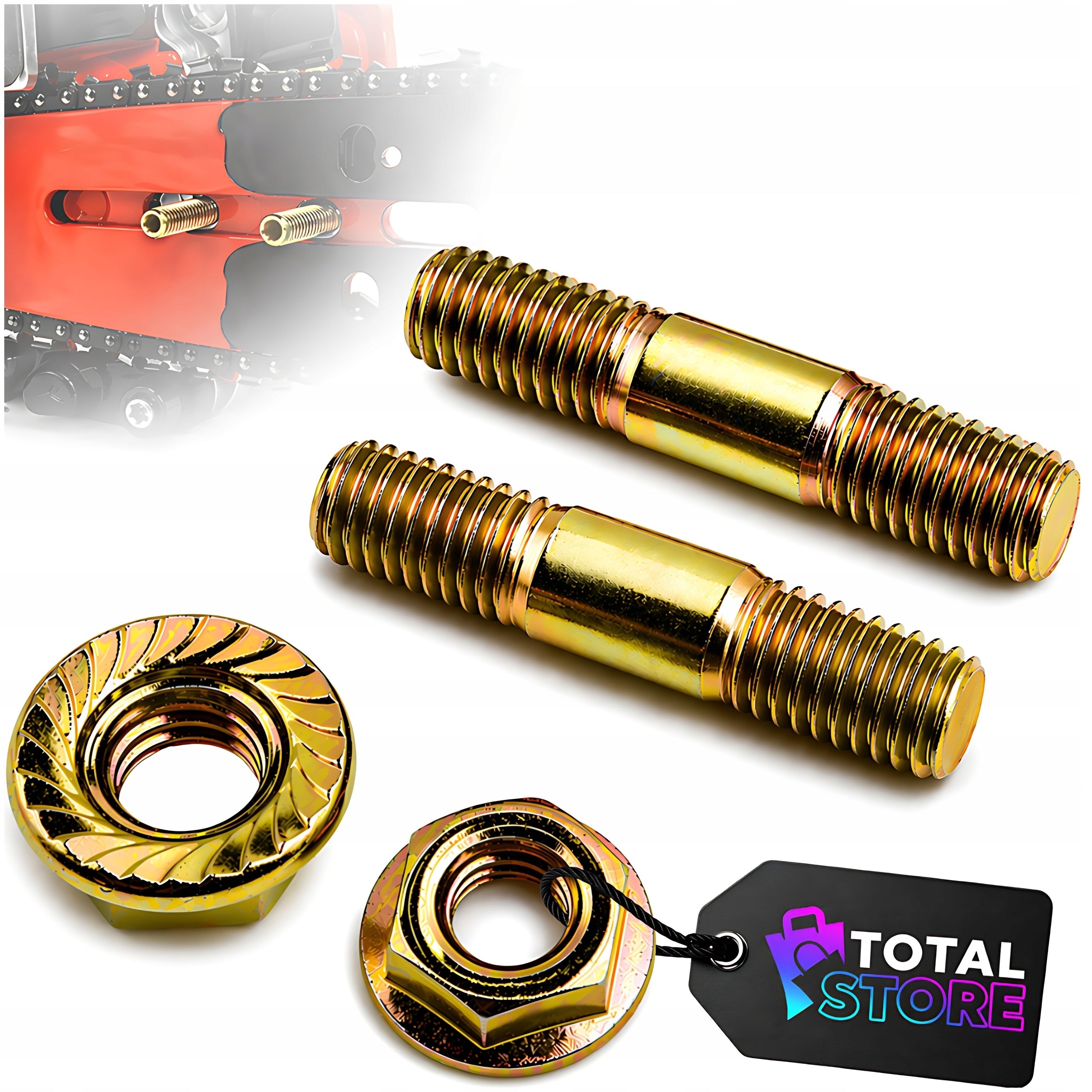 PIN SCREW GUIDE SCREW WITH NUTS FOR COMBUSTION SAW