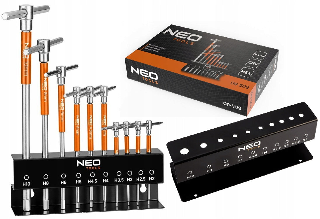 PIN WRENCHES WITH PLUG 2-10 MM SET OF 10 PCS 09-509 NEO TOOLS Manufacturer code 09-508