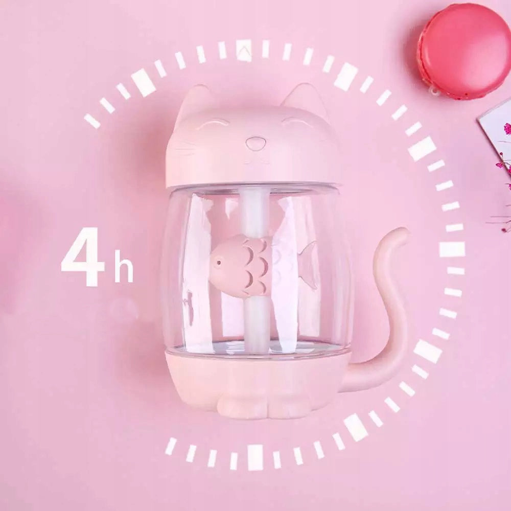 PINK Air Humidifier for Aromatherapy KITTEN + 3 cartridges FREEBIE Medical device no