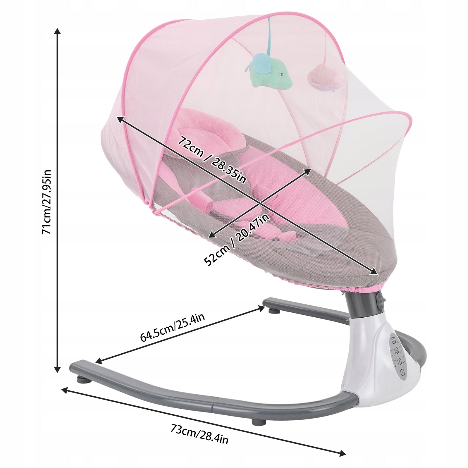 PINK BABY ELECTRIC SWING FOR BABIES AGED 0-18 MONTHS (WITH USB CABLE) EAN (GTIN) 756383486763