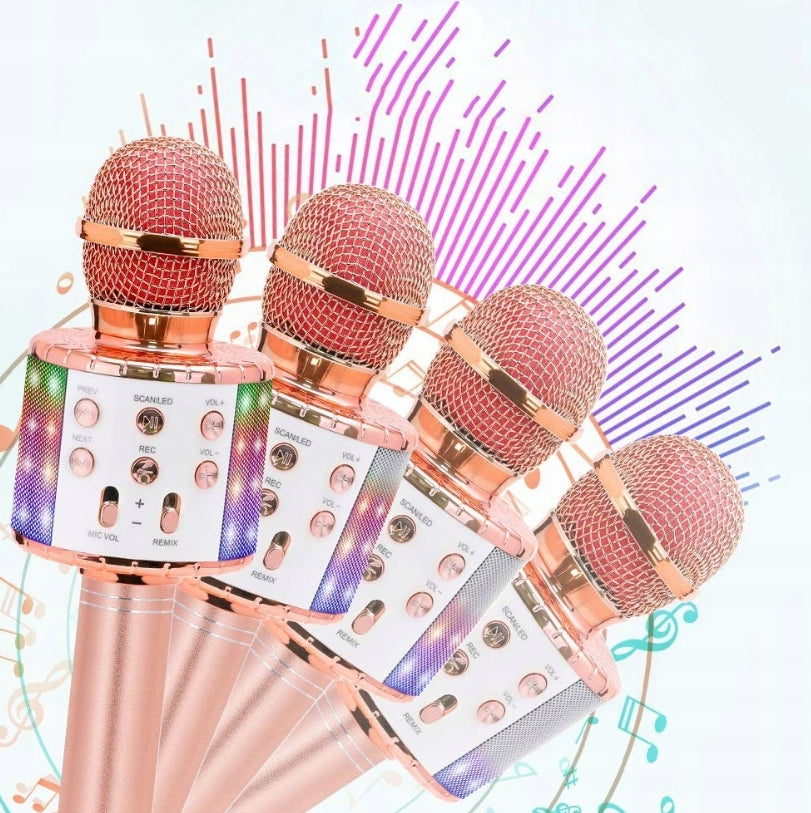 PINK BABY SMARTWATCH + KARAOKE MICROPHONE WITH SPEAKER Manufacturer code ZegarekY86 + Mikrofon