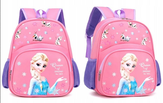 PINK BACKPACK OLAF AND ELSA LAND OF ICE FROZEN A4 Packaging status original