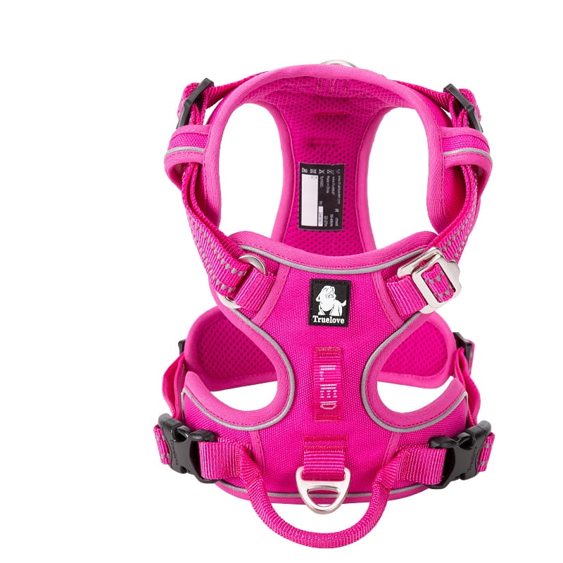 PINK Dog Harness STRONG REFLECTIVE TRUELOVE L