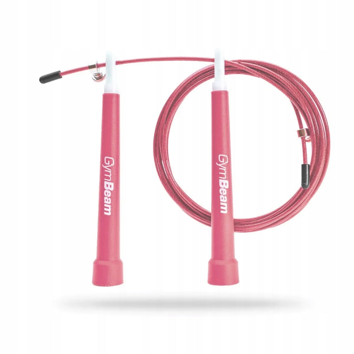 PINK JUMP ROPE WITH BEARINGS AND LENGTH ADJUSTMENT FOR CARDIO - GymBeam