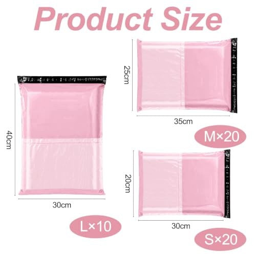 PINK SHIPPING BAGS FOR PACKING 50PCS S M L SHIPPING BAGS Manufacturer code Nieoznaczona