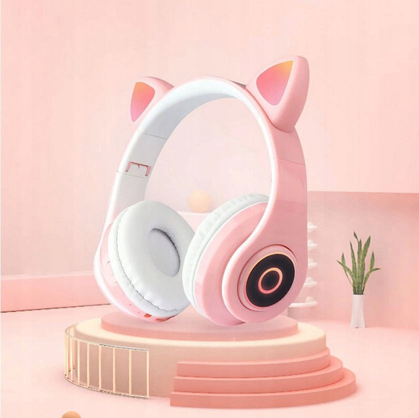 PINK SMARTWATCH 119s + CAT EAR HEADPHONES B39 (WITH CAT EARS) Packaging status original