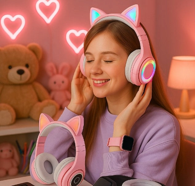 PINK SMARTWATCH INCLUDED 3in1 WITH KARAOKE MICROPHONE + HEADPHONES Model L18