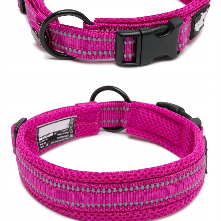 PINK Small Dog Collar REFLECTIVE TRUELOVE M Brand Truelove