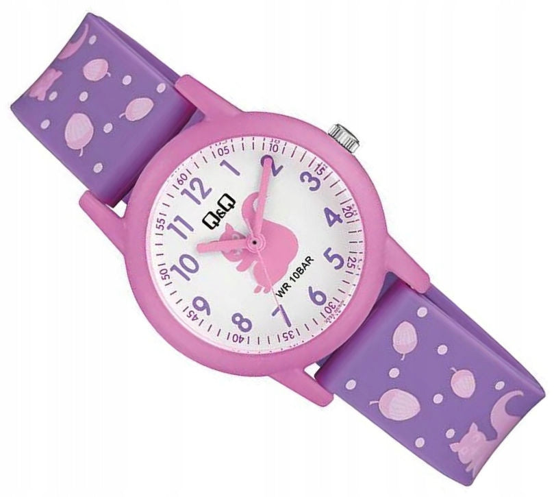 PINK WATERPROOF BABY WATCH GIRL QQ V23A-007V SQUIRREL