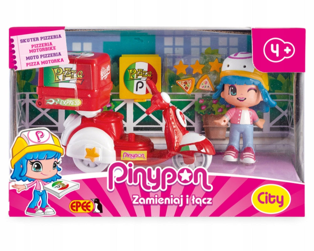 Lėlė picerijos darbuotoja PinyPon su priedais Epee, 16 d.
