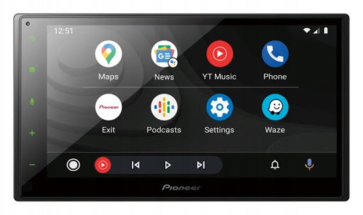 PIONEER SPH-DA160DAB Android Car Stereo DAB+ CarPlay 6.8" Ports AUX RCA pre-out (preamplifier) RCA sub-out (subwoofer) USB