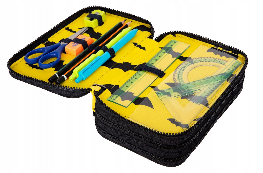 Formelles Federmäppchen mit drei Fächern und Zubehör CoolPack Jumper 3 Darker Night F067680 