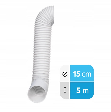 PIPE FOR PORTABLE AIR CONDITIONER LEFT-HANDED FLEXIBLE FI 15 CM 5 M Energy efficiency class A+++